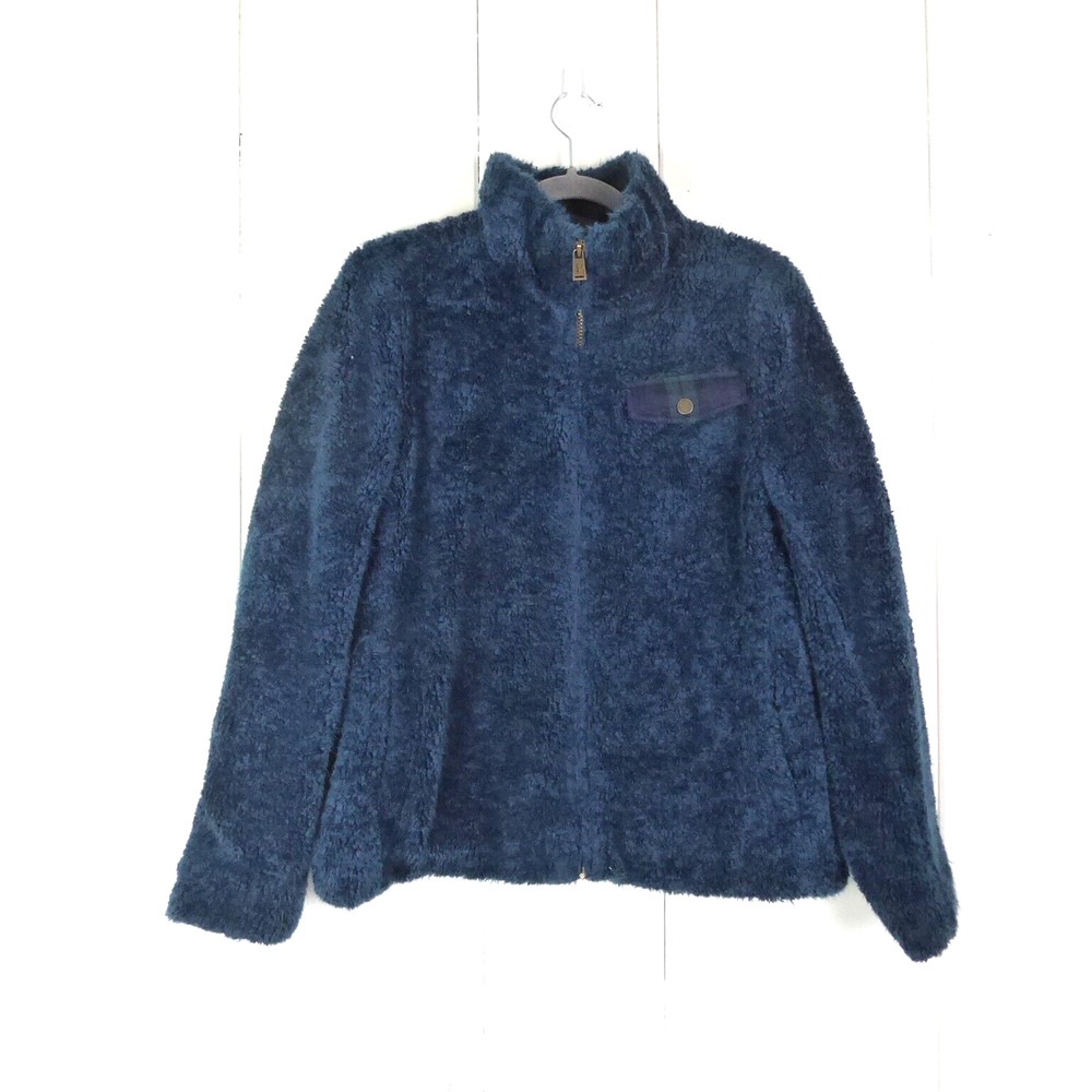 Pendleton Jacket Womens SZ M Fleece Sherpa Deep Pile Mock Neck Cozy Soft Casual